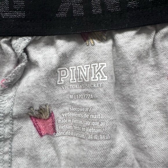 Victoria's Secret PINK | Gray French Fry Sleep Shorts | Size Medium - Picture 5 of 10